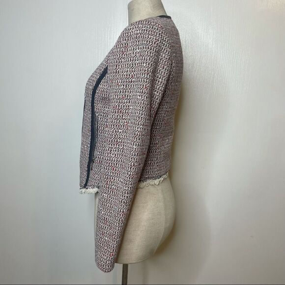Rebecca Taylor Jacket & Tweed Lamb Leather Cutaway - Picture 3 of 10